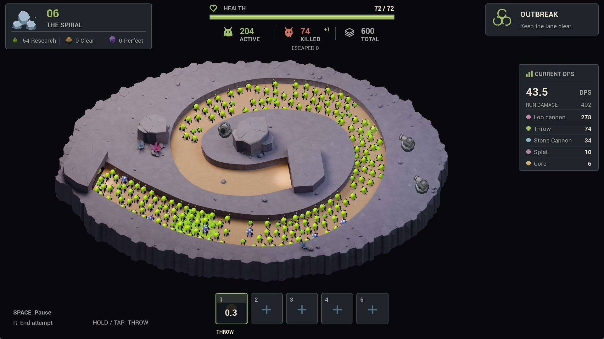 The Spiral, first setup