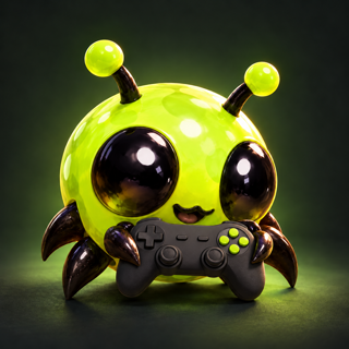 Crush Bug Studios bug with a controller