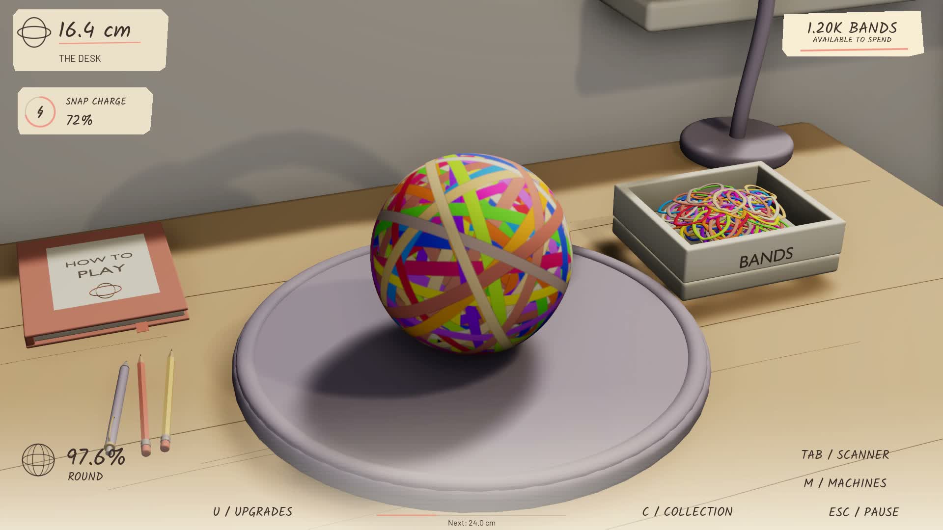 Desk-scale development scene